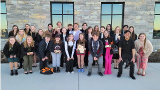 Group picture of team outside